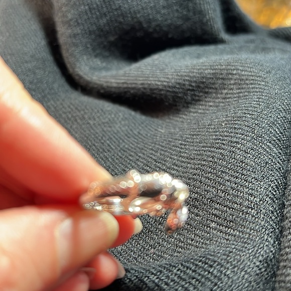 Vintage Judith Ripka size 6, 925 Sterling Silver Heart Ring.